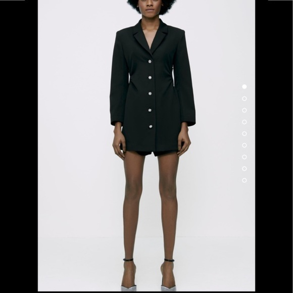 Zara cutout shirt style jumpsuit - Picture 2 of 9